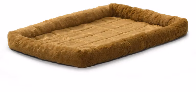 MidWest Homes for Pets - Cuccia per cani QuietTime - Bordatura in ecopelliccia color crema
