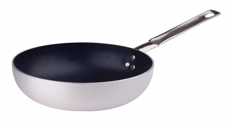 Padella svasata alta in alluminio antiaderente con manico inox , diam. 36cm
