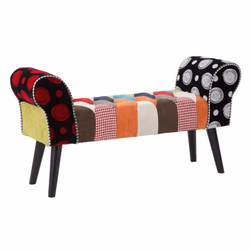 Panca IMPERIAL in patchwork da 102cm by Mauro Ferretti