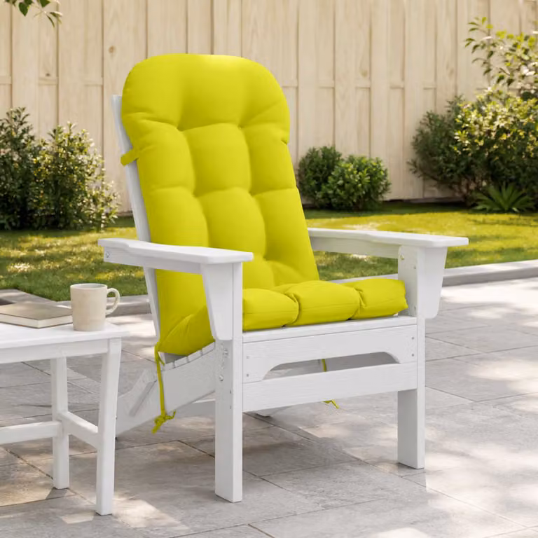 Cuscino per Lounger Sole vidaXL PUTTEN in Poliestere, Verde e Giallo