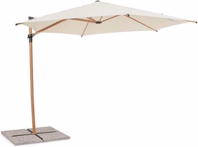 Ombrellone In Legno Naturale BIZZOTTO BRACCIO RICA 3,3 Mt. Per Giardino