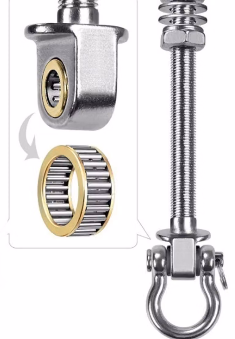 INF Gancio oscillante a fiocco in acciaio inox 15cm per amache e altalene