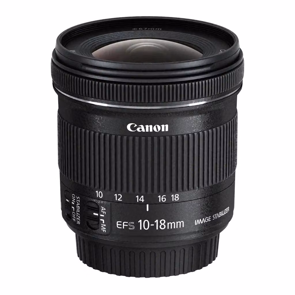 Obiettivo ultra-ampio Canon EF-S 10-18mm f/4.5-5.6 IS STM nero con paraluce EW-73C e panno per la pulizia – 2
