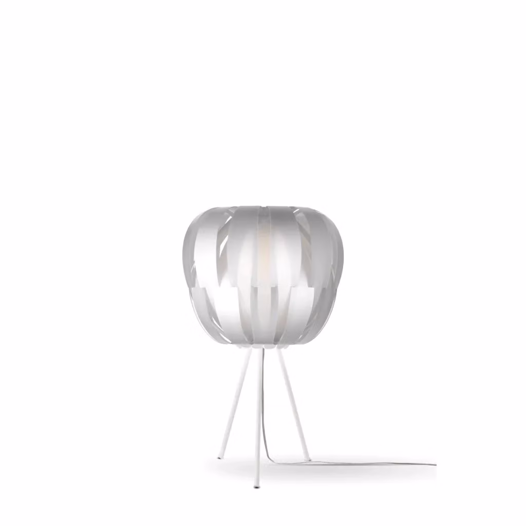 Lampada da scrivania moderna Queen Linea Zero in metallo e plastica argento con attacco E27 – 2