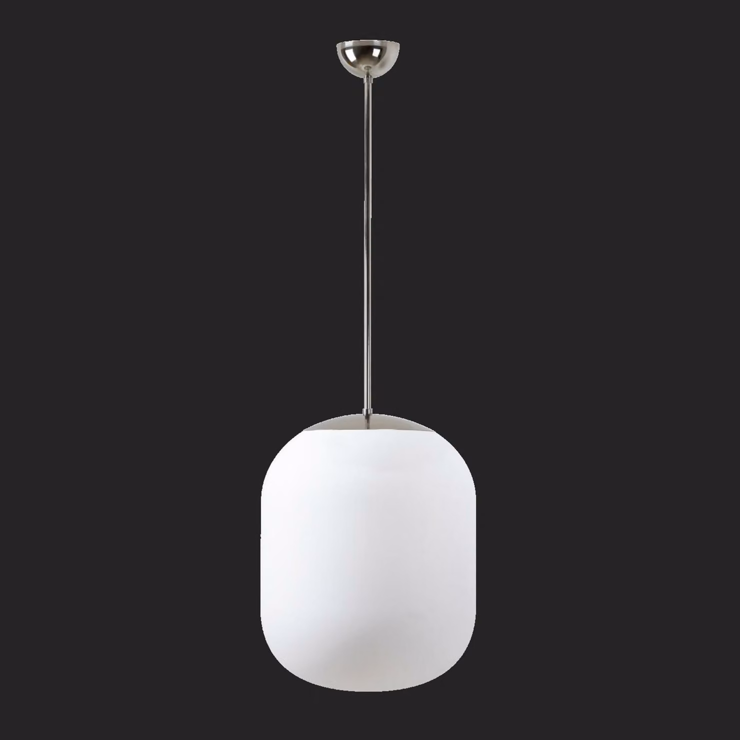 OSMONT TAN66999 TANIA P2 apparecchio a sospensione in vetro acciaio inox lucido / bianco IP40 4000 K 41W LED combinazione di emergenza 3 h