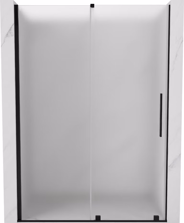Mexen Velar porta doccia scorrevole 150 cm, smerigliata, nera - 871-150-000-31-70