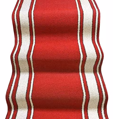 emmevi Tappeto Scala Passatoia Ingresso Corsia Rivestimento Scale Antiscivolo MOD.Linda 67X1000 Bordeaux