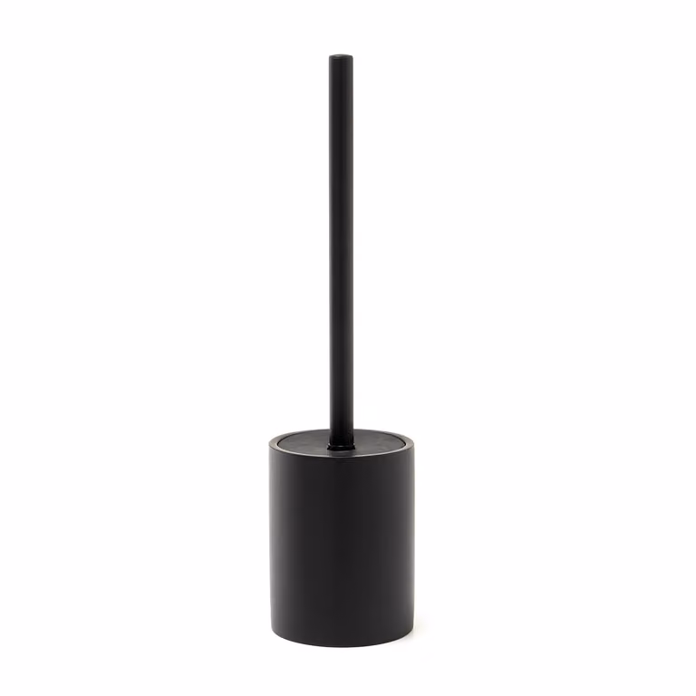 Scopino WC con ciuffo in setole d'appoggio in resina BR33 Gedy serie BRENDA Nero