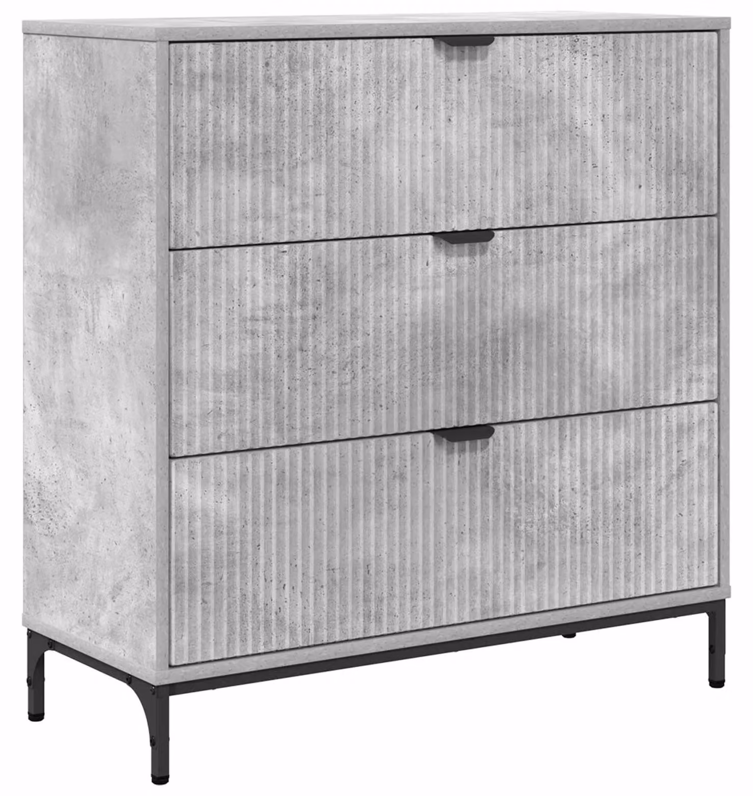 Credenza Grigio cemento 79,5 x 33 x 82 cm Legno multistrato