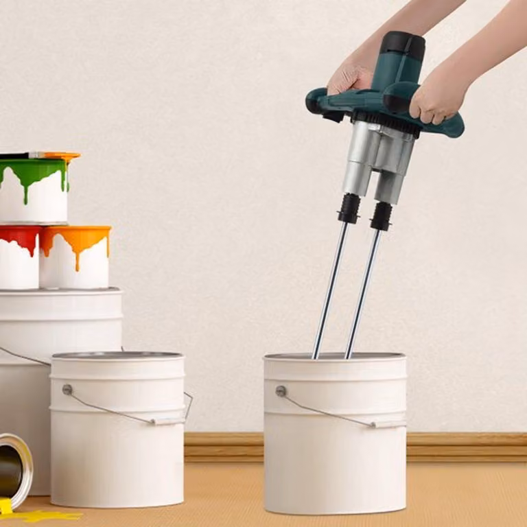 Frullatore elettrico portatile per malta - 2800 W - Verde - Adatto per cemento e vernici - Frullatore manuale potente