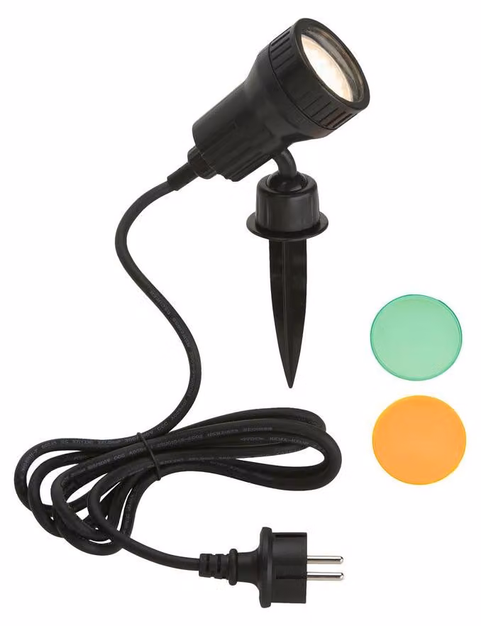 Lampada da esterno a LED picchetto girevole GU10 IP44 3 W nero plastica Briloner