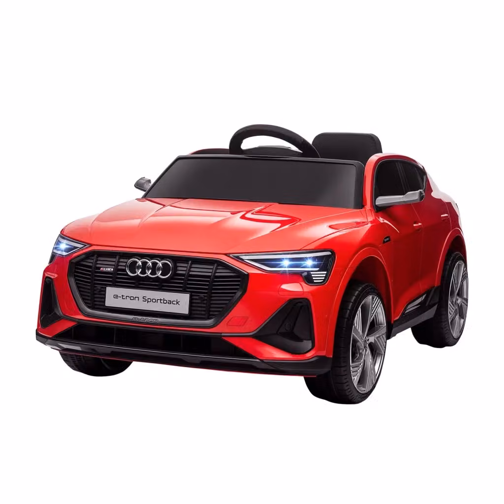 Macchina Elettrica Audi 12V per Bambini con Telecomando, Luci LED e Musica, Colore Rosso – 2