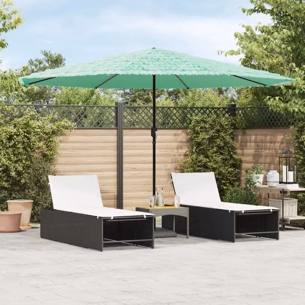 Ombrello da giardino DESIGN IN verde con palo centrale in acciaio e copertura in poliestere L: 388 cm, P: 388 cm, H: 248 cm – 2