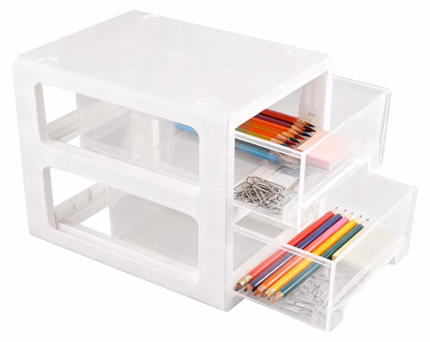 Contenitore trasparente in plastica, dimensioni 26,5 x 19 x 20 cm