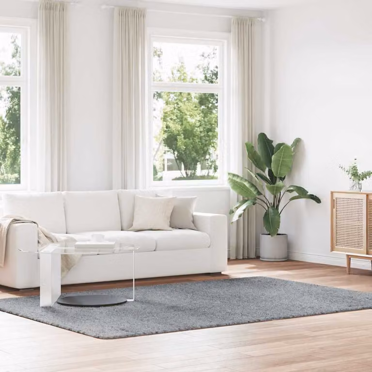 vidaXL Tappeto Shaggy a Pelo Lungo NAVARRA Grigio Chiaro 200x290 cm