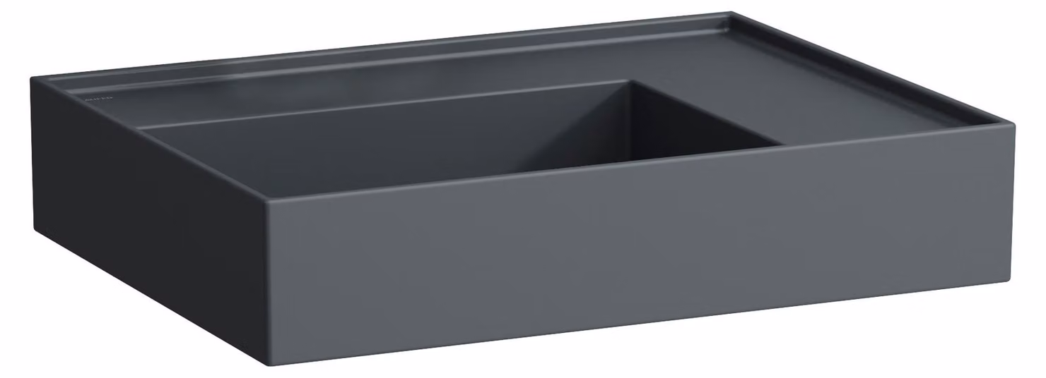 LAUFEN Kartell lavabo à poser, tablette à droite, sans trou pour robinet, sans trop-plein, 600x460mm, H8183347581121, H8183347581121