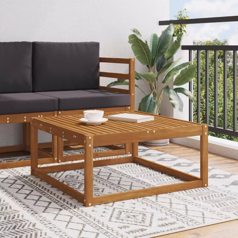 vidaXL Tavolo da Esterno Naturale 79 x 79 x 37 cm
