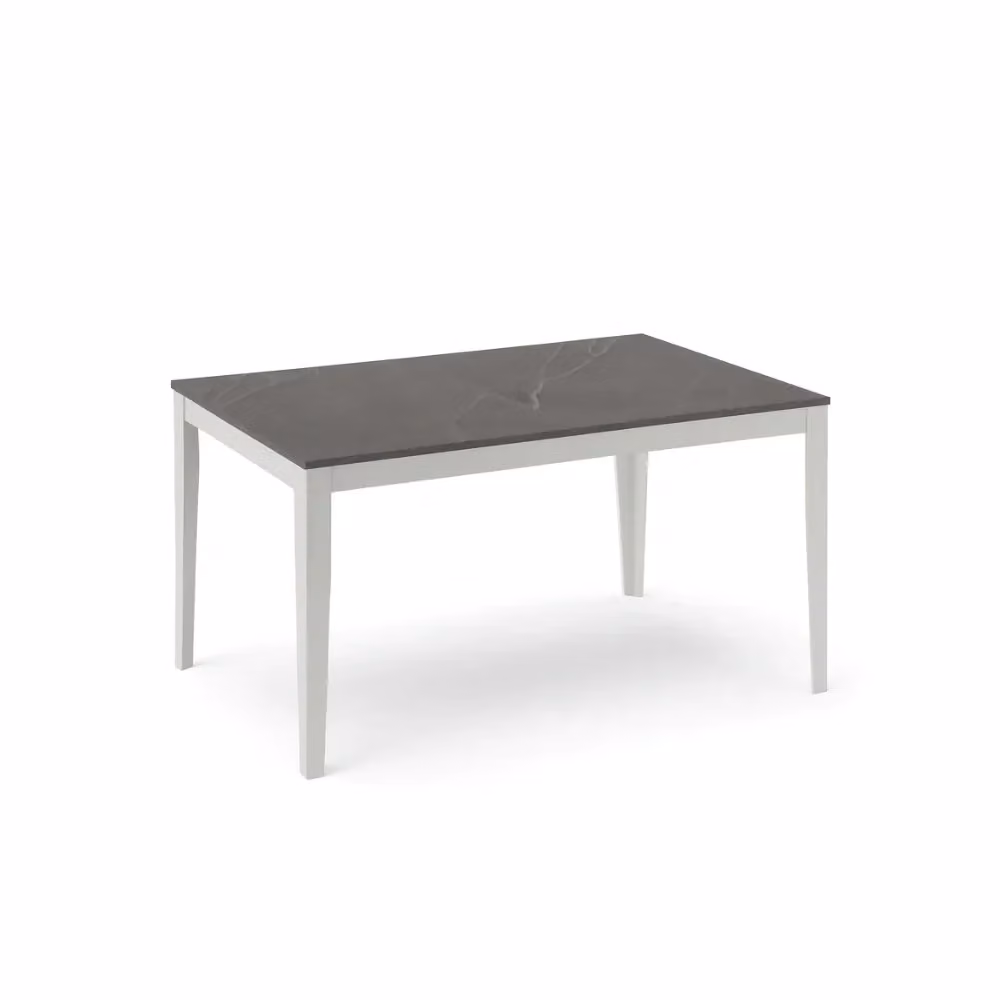 Tavolo da pranzo allungabile Moon Duzzle effetto marmo antracite e bianco L: 156-316 cm, P: 90 cm, H: 76 cm – 2