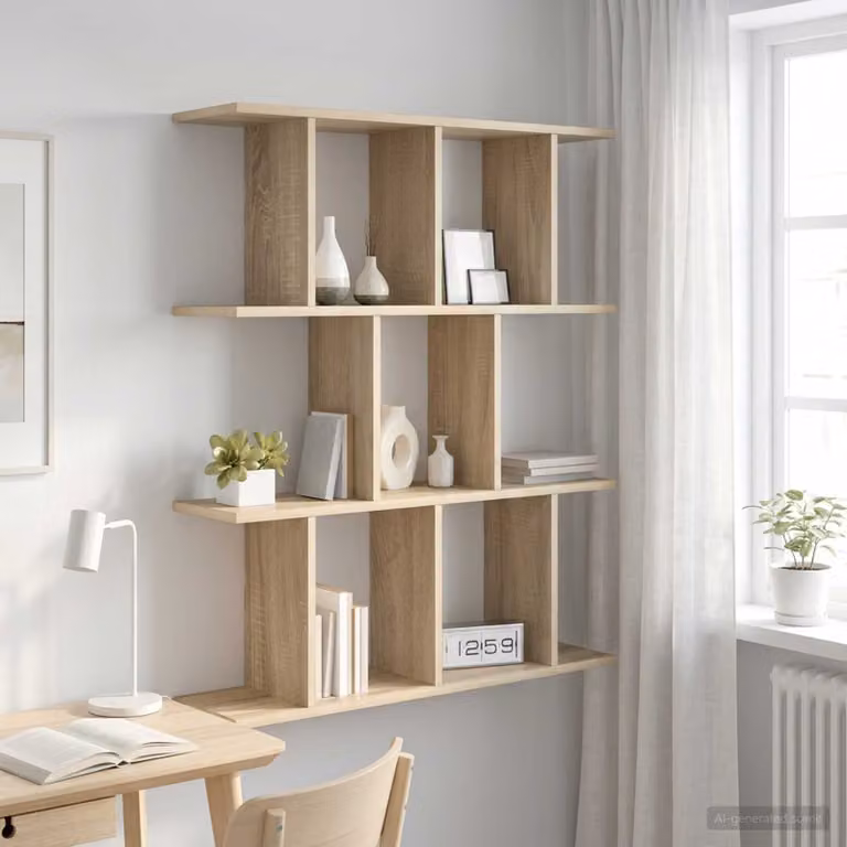 Scaffale da parete vidaXL in legno marrone Rovere Sonoma L: 102 cm, P: 20 cm, H: 96 cm