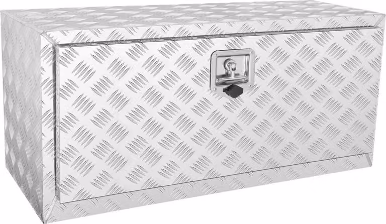 Cassetta portattrezzi in alluminio per autocarri - 91,4 x 35,6 x 40,6 cm - Custodia per attrezzi per rimorchi e camper.
