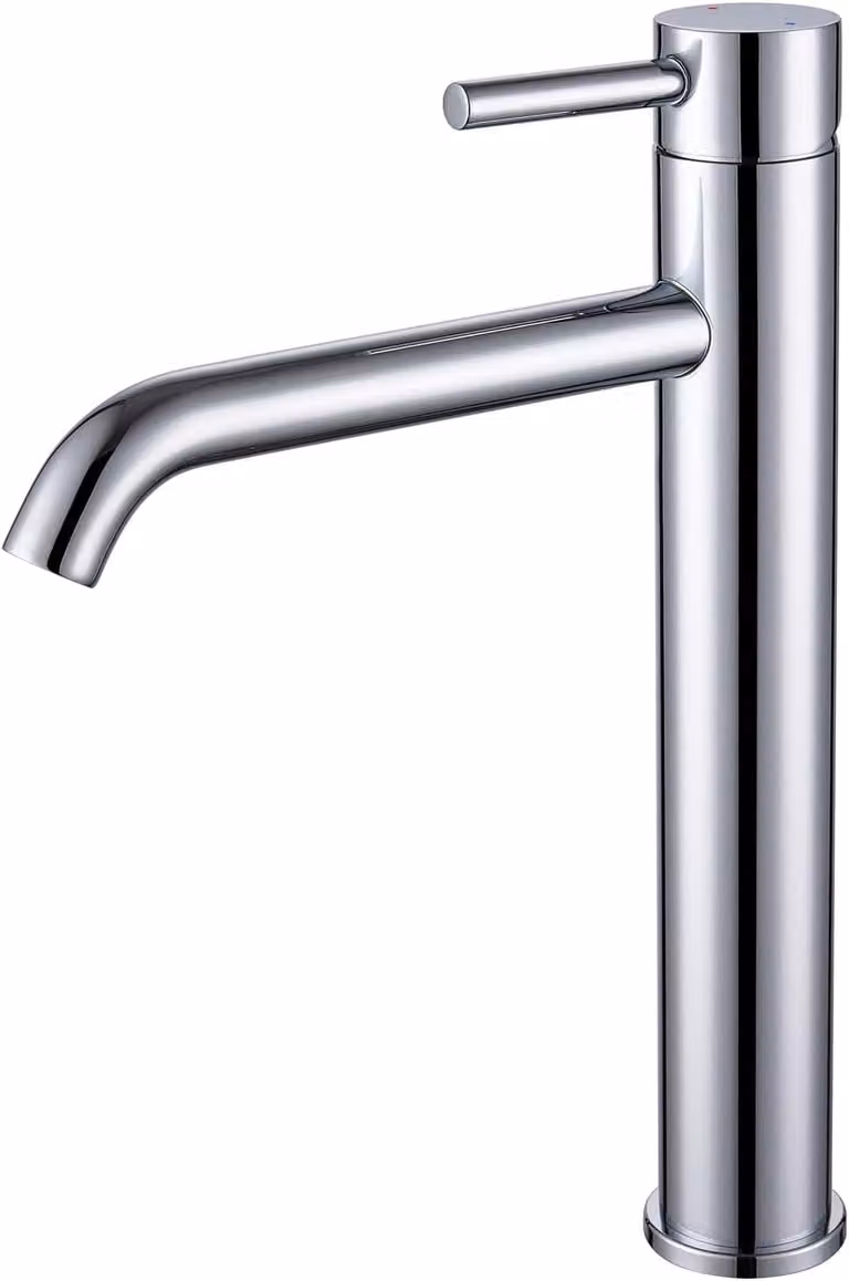 Miscelatore per lavabo, 194 mm, in acciaio inossidabile, cromato, per bagno