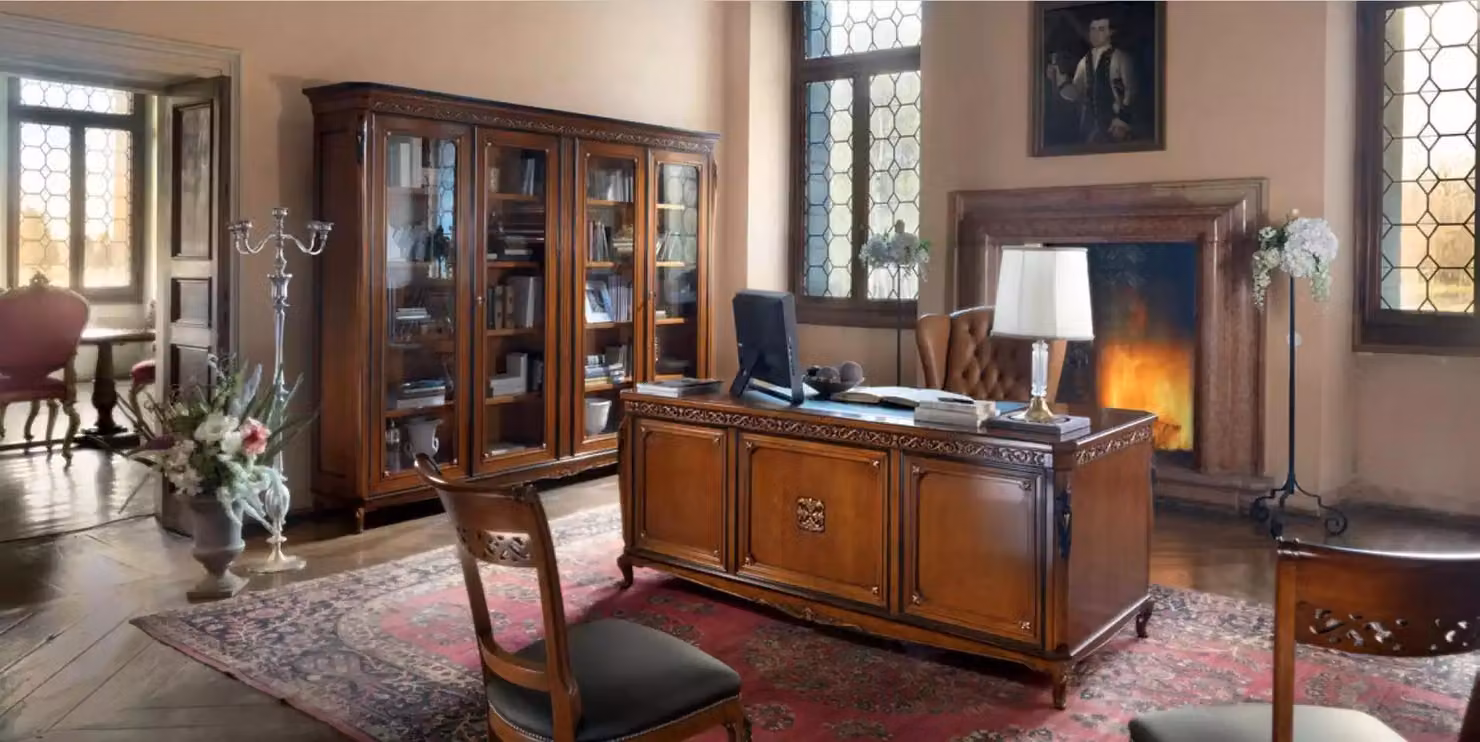 Bürotisch Schreibtisch Büro Tisch Bücherregal Einrichtung Möbel