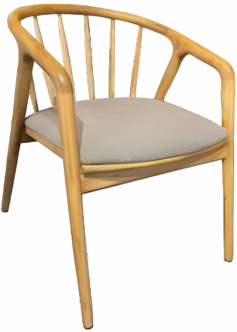 Stuhl mit Holzrahmen und weichem Sitz ideal für Ihr Zuhause