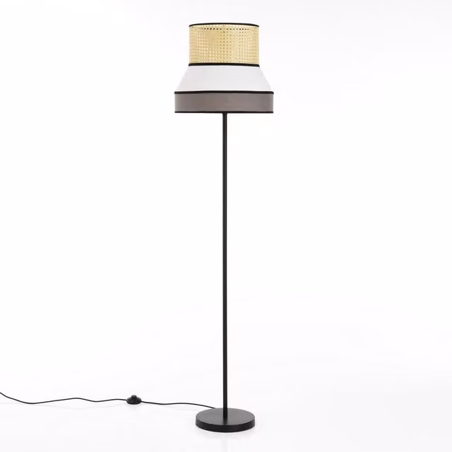 Lampada da terra ORESTELUCHETTA in tessuto multicolore con struttura in metallo, H: 165 cm, Ø: 40 cm – 1