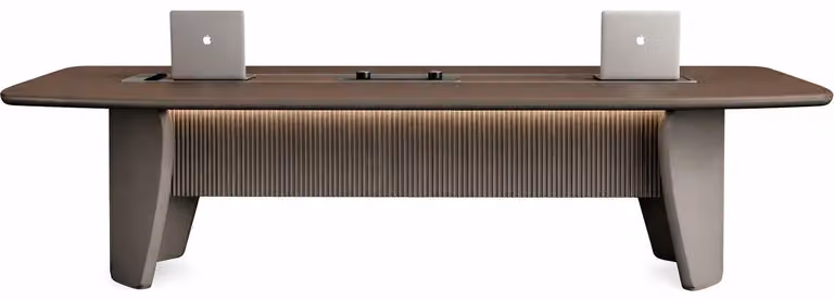 Elegante tavolo da conferenza con illuminazione a LED e design moderno