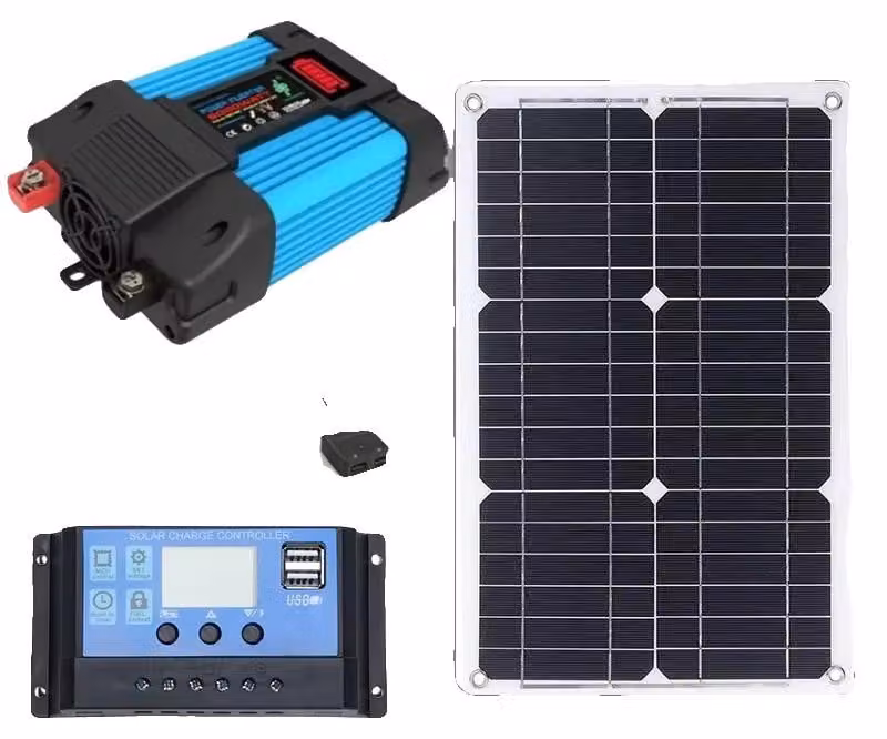 Sistema di energia solare, inverter da 6000W, controller di carica da 30A, kit a 220V