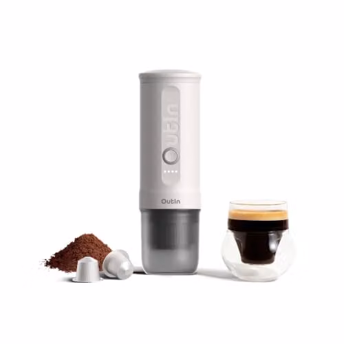OutIn Nano Macchina da caffè espresso elettrica portatile, Pearl White