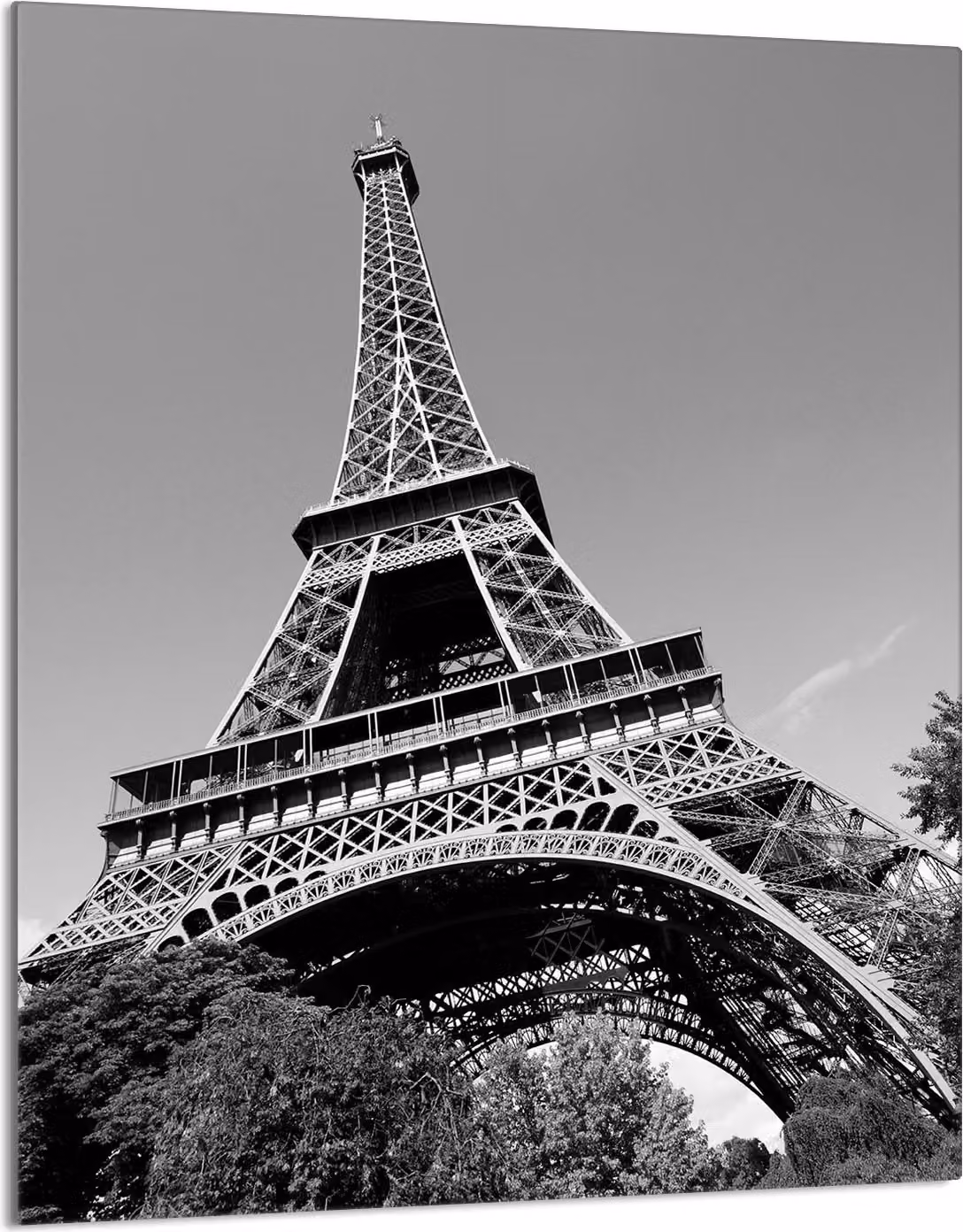 Piano cottura 40x52 Coperchio per piano cottura in Vetroceramica Paraspruzzi Piatto in vetro Tagliere decorativo, Torre Eiffel Grigio