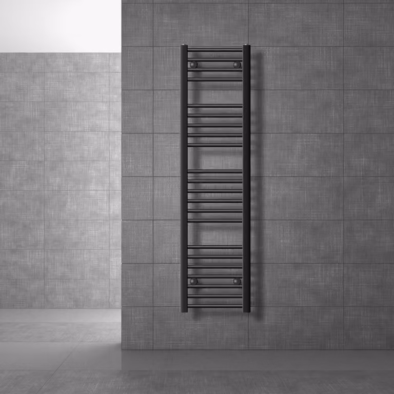 LuxeBath radiatore bagno Sahara, 300x1400 mm, antracite, diritto con attacco laterale, senza elemento riscaldante