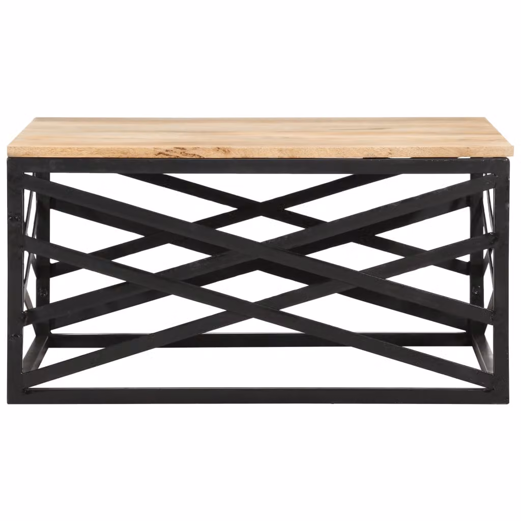 Tavolino 68 x 68 x 35 cm in legno massiccio di mango