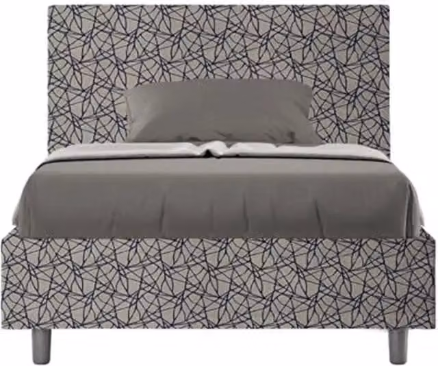 Letto una piazza e mezza Adele Ityhome con rete imbottita in tessuto blu L: 120 cm, P: 210 cm, H: 106 cm – 1
