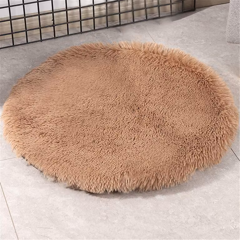Tappetino per cani, cuccia per animali domestici, in morbido peluche, lavabile, 40 cm, color cammello