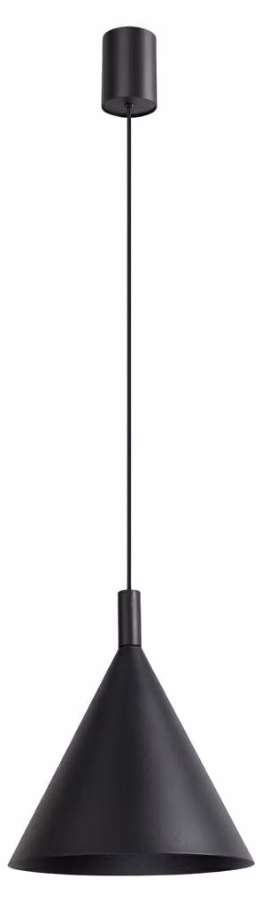 Lampada a sospensione NOX 25 nera 1xE27 15W in acciaio 140x24,5x24,5 cm Sollux Lighting