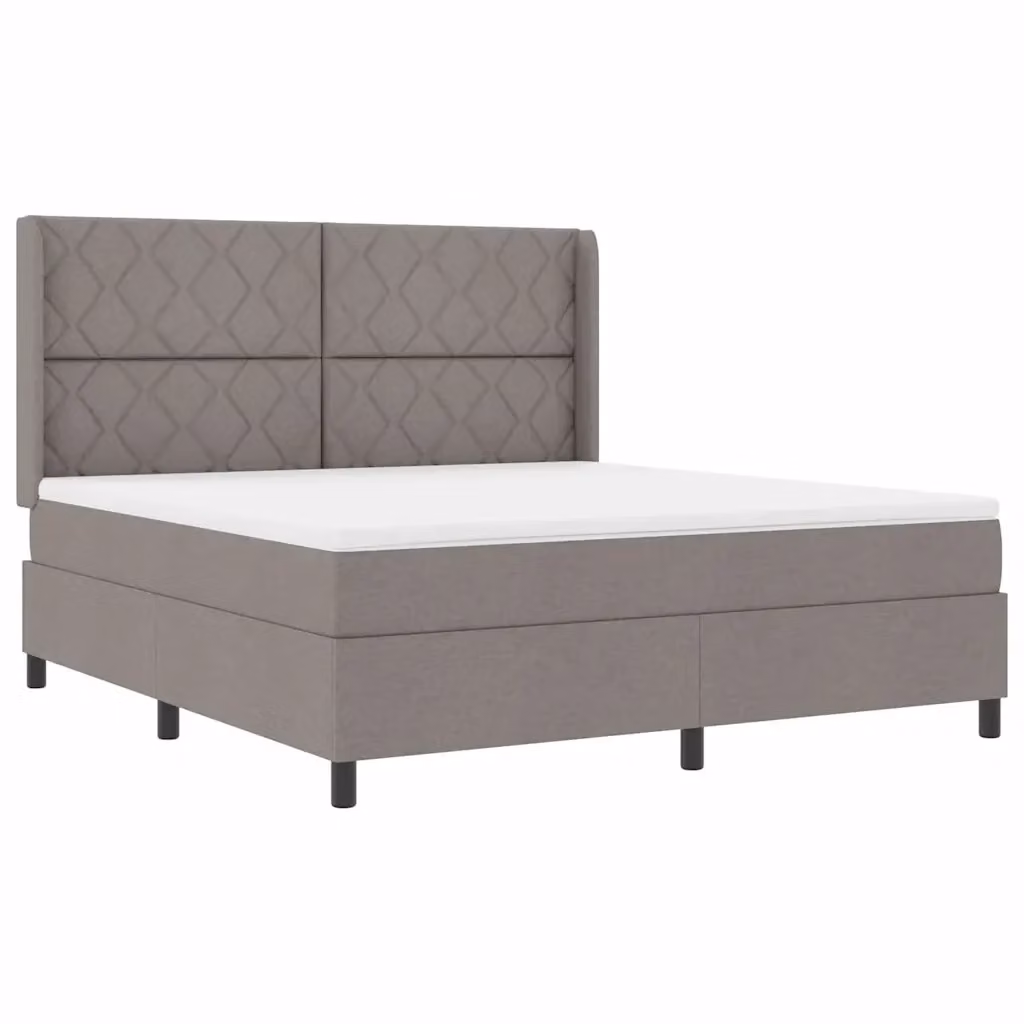 Letto a molle insacchettate con illuminazione LED sottostante e testiera Talpa vidaXL in tessuto beige o grigio L/P/H: 180 x 200 x 28 cm – 2
