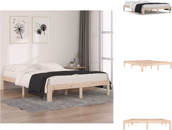 vidaXL Letto in legno massiccio 150x200 cm - Letti e reti