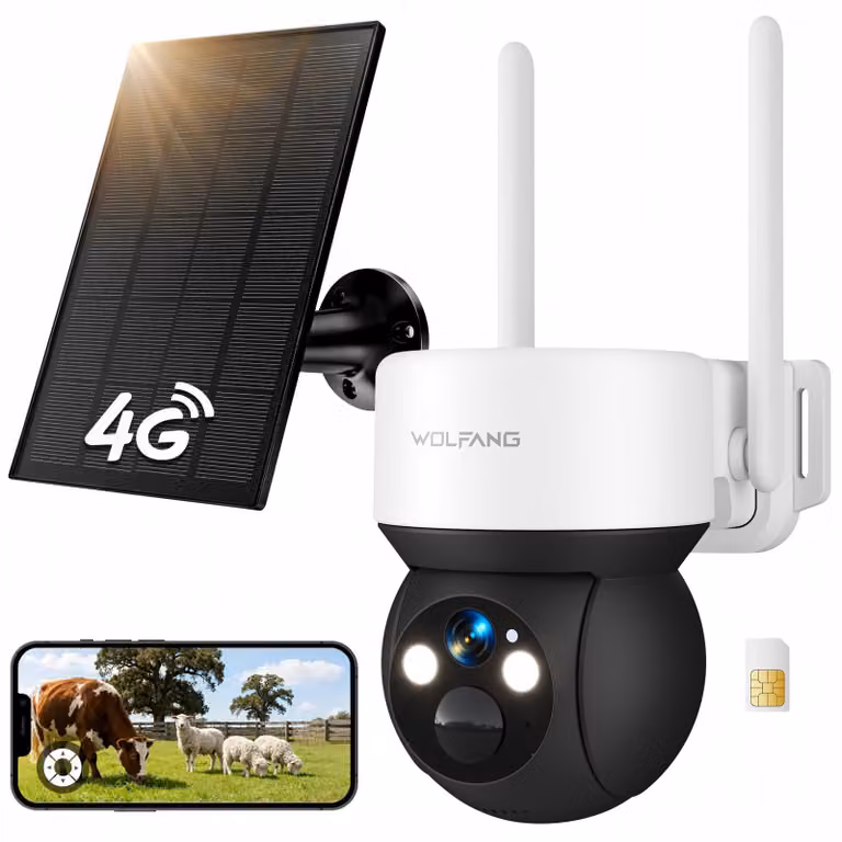 Telecamera di sicurezza esterna 4G con scheda SIM, alimentazione solare, risoluzione 2K HD