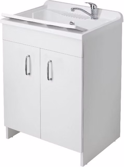 Lavatoio in legno Negrari bianco L 60 cm x P 60 cm