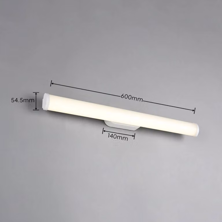 Trio Lighting Applique da parete Ernesto, Bianco / Opale, Bagno, Metallo, Moderno, Applique