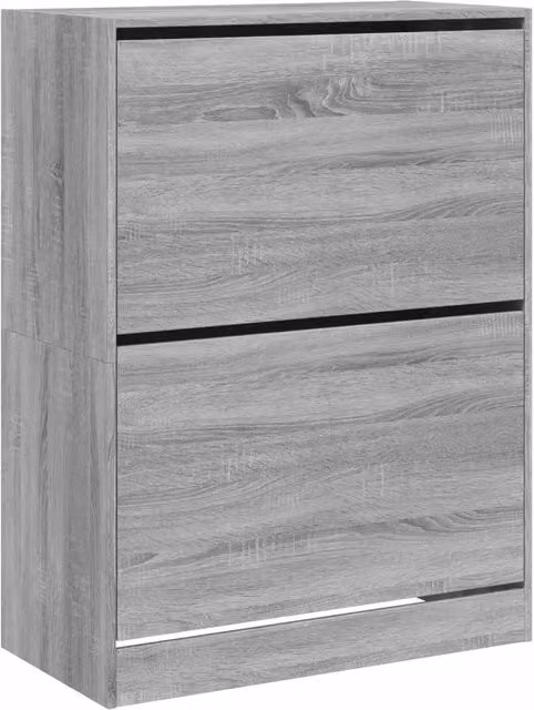 Scarpiera | Mobile per scarpe 2 Cassetti Ribaltabili Grigio Sonoma 80x42x108 cm