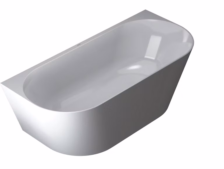 VIGOUR DERBY V3 vasca da bagno a parete con rivestimento 180 x 80 cm, bianco lucido