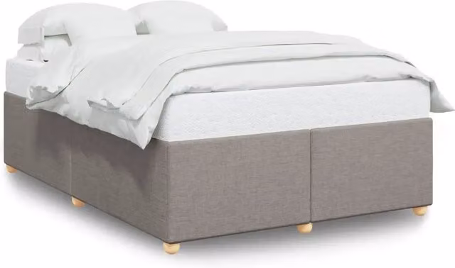 Letto matrimoniale | Letto per adulti | Giroletto senza Materasso Tortora 160x200 cm in Tessuto