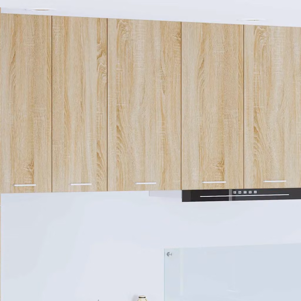 vidaXL Armadio pensile da cucina moderno in legno MDF, colore Quercia e Bianco, L 40 cm x P 31 cm x H 80 cm