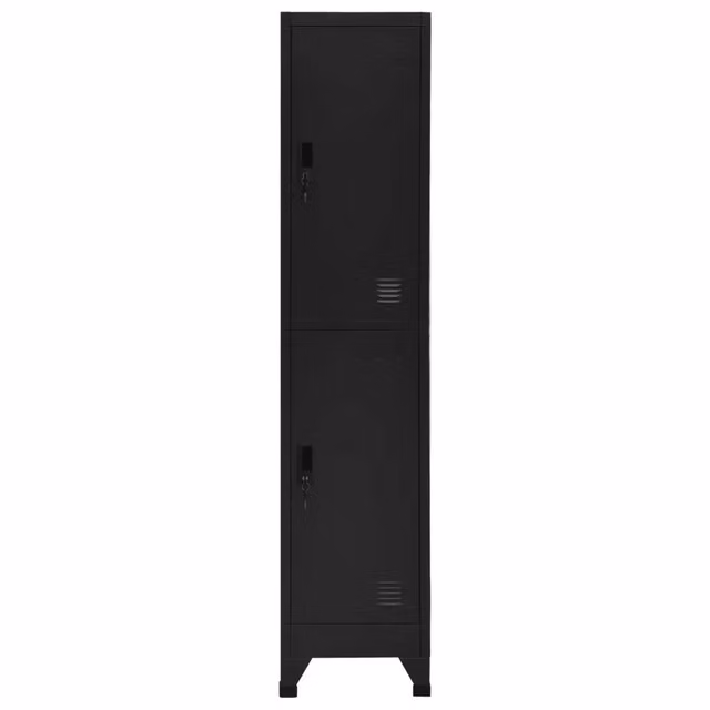 Armadietto con Serratura Nero 38x45x180 cm in Acciaio 339778