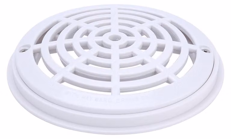 Copertura principale, bocchetta di aspirazione bianca per attrezzature da piscina, in ABS, rotonda, per massaggio