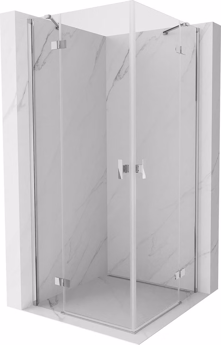 Mexen Mist-H Duo cabina doccia ad anta 115 x 115 cm, trasparente, cromato - 8A5-115L-115P-01-00