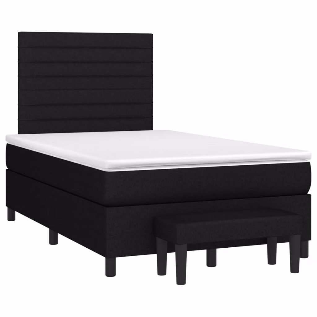 Maison Exclusive - Letto boxspring con materasso nero 120x190 cm Tessuto